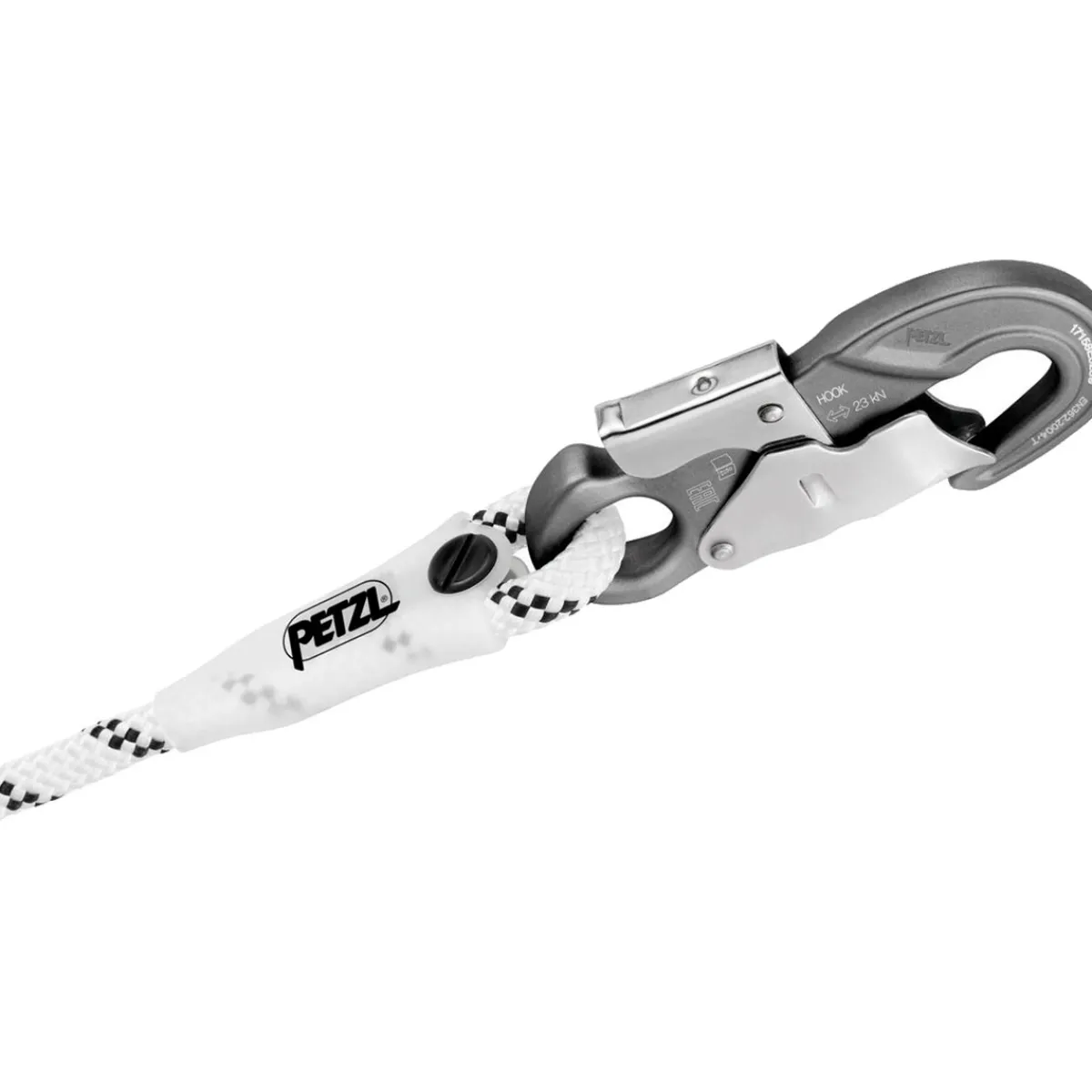 Petzl Grillon Hook adjustable lanyard for work positioning White/Yellow Fashion