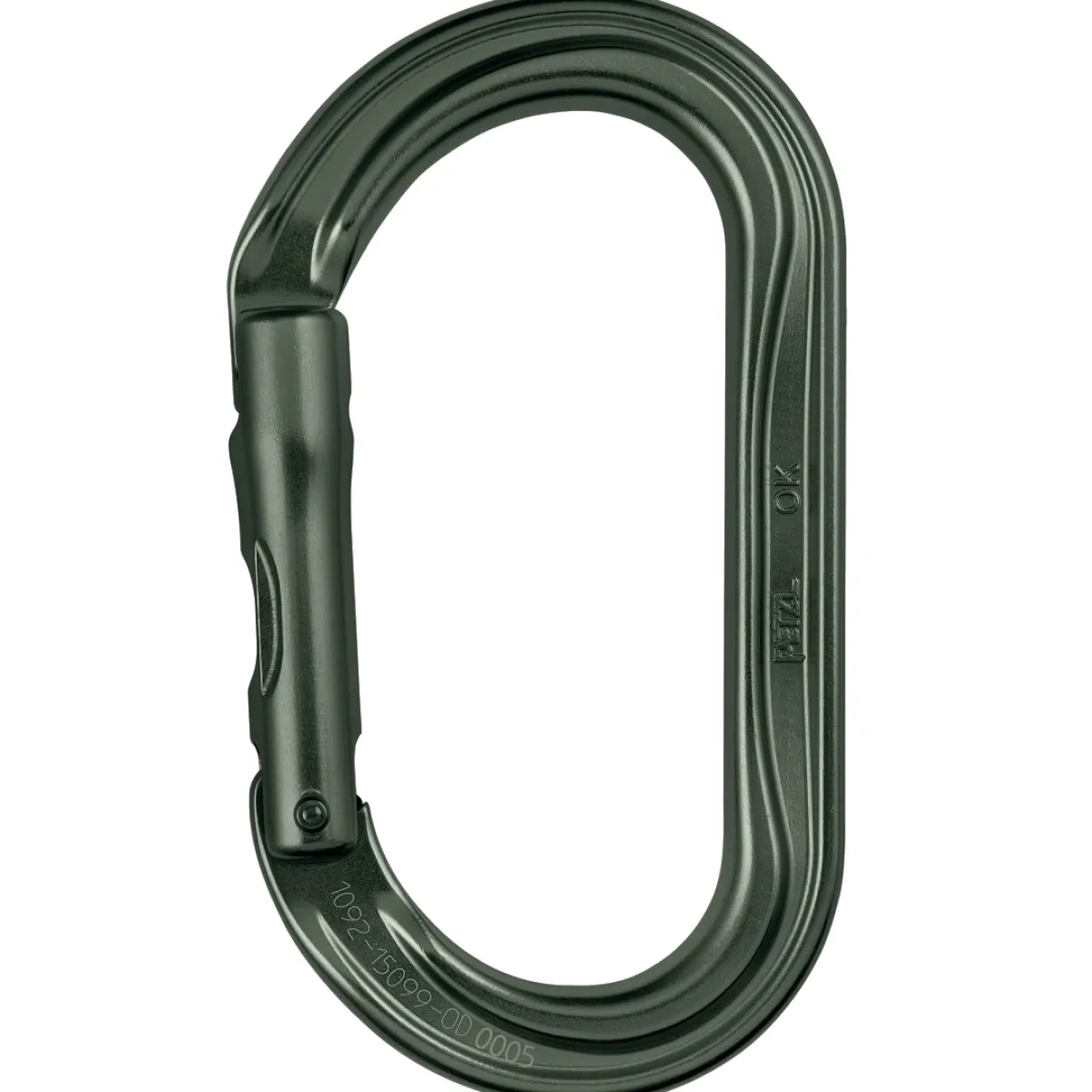 Petzl Ok oval climbing carabiner Green Hot