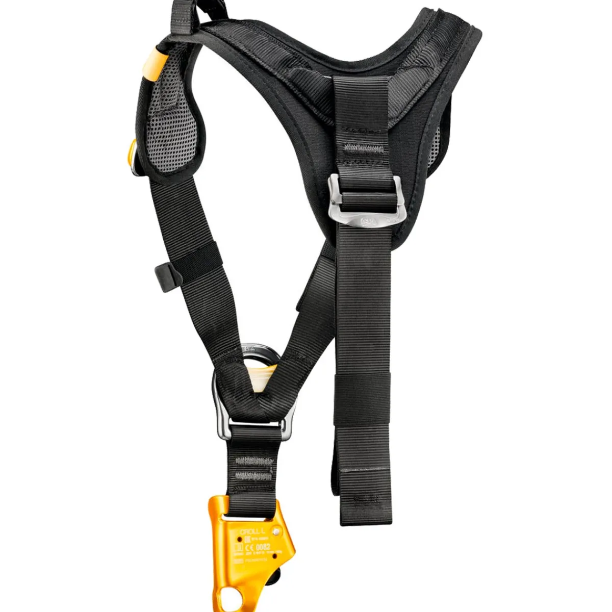 Petzl Top Croll L chest harness for work at height Black/Yellow Store