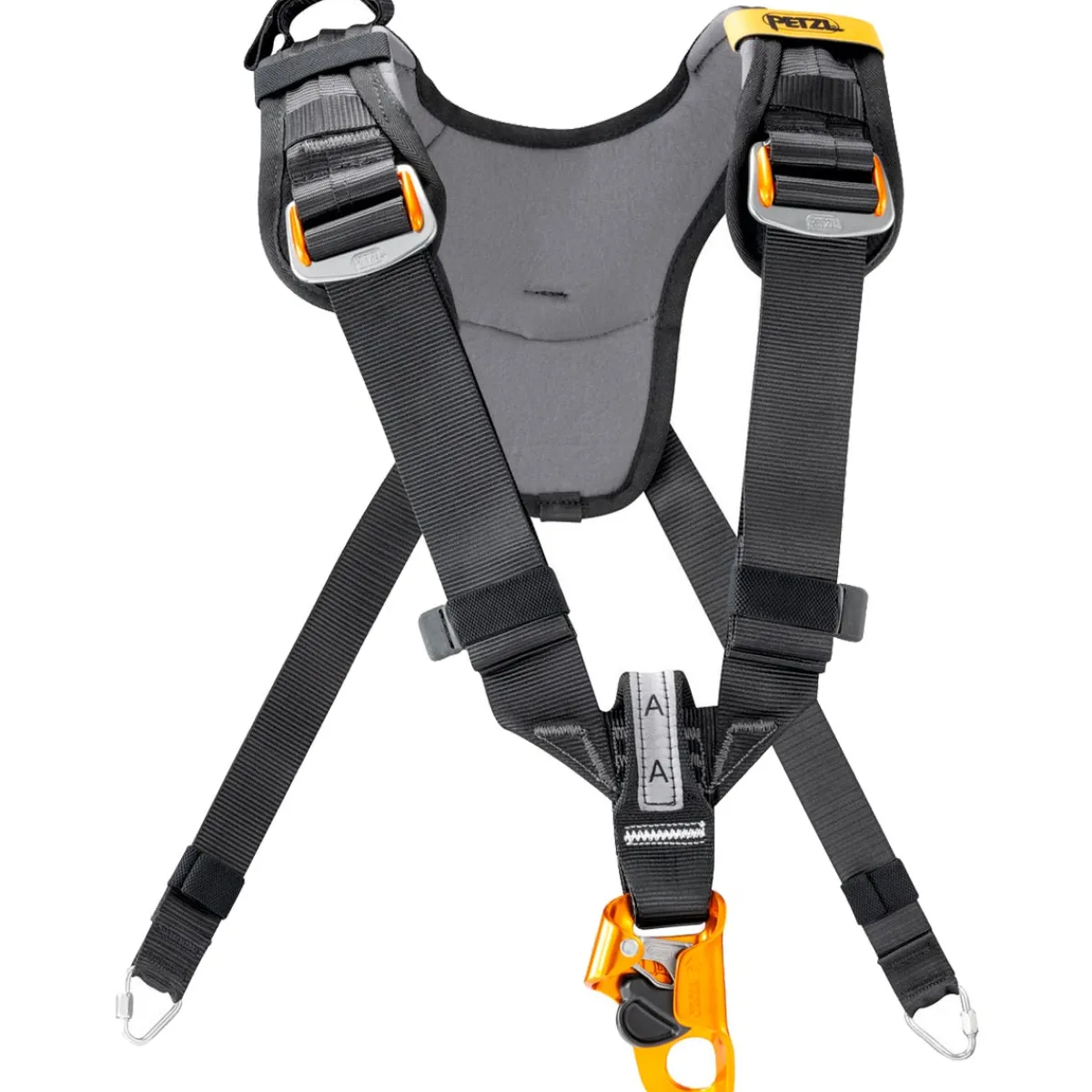 Petzl Top Croll S chest harness for work at height Black/Yellow New