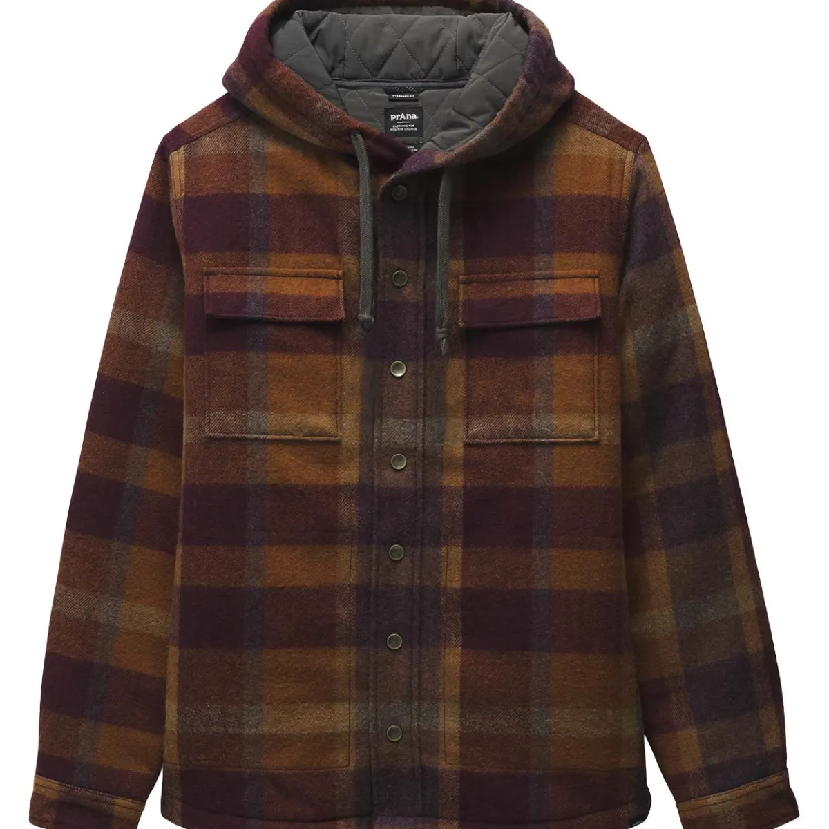 Prana Asgard Hooded Flannel Shirt men's long-sleeve t-shirt Outlet