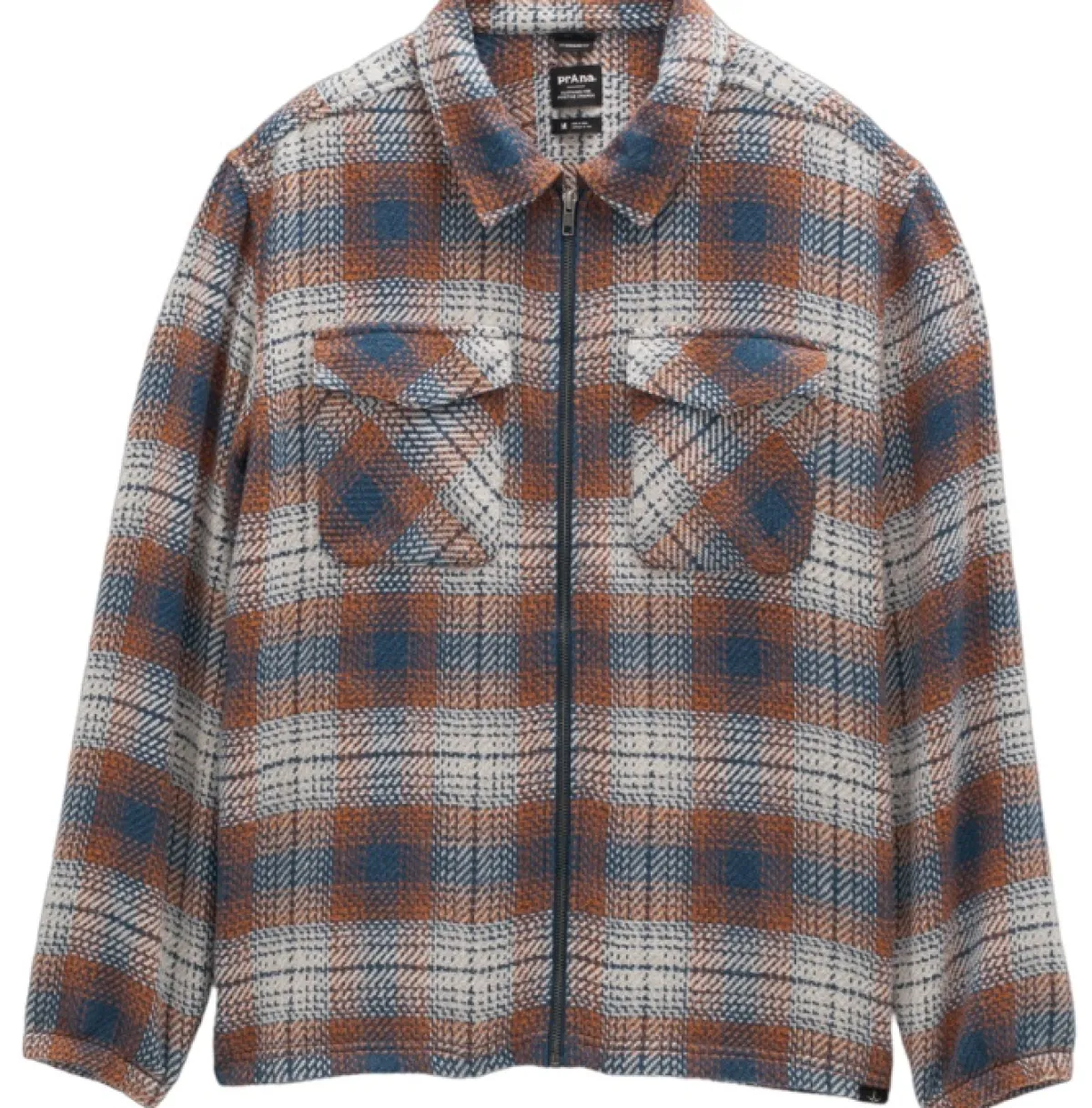 Prana Heritage Zip Flanel unisex shirt Dark Sky Cheap