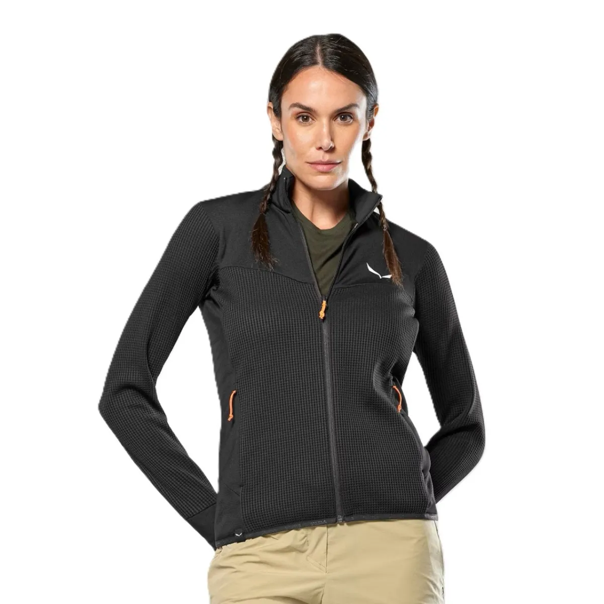 SALEWA Puez Waffle Hybrid Polarlite women's technical polar fleece Black Out Cheap