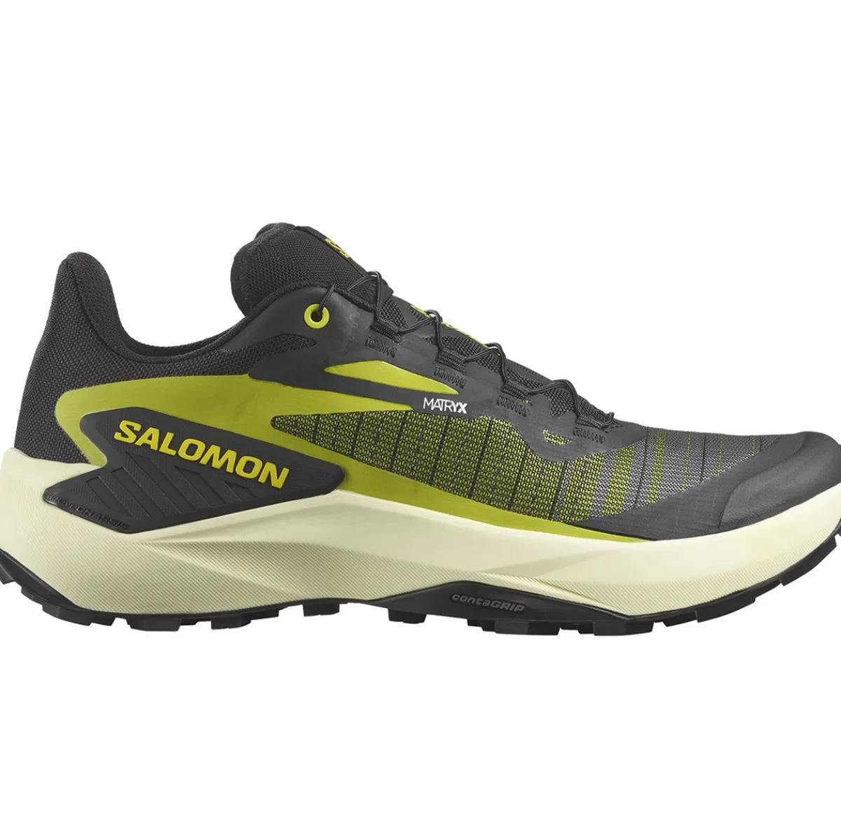 Salomon Genesis trail running shoes Black/Sulphur Spring/Transparent Yellow Hot