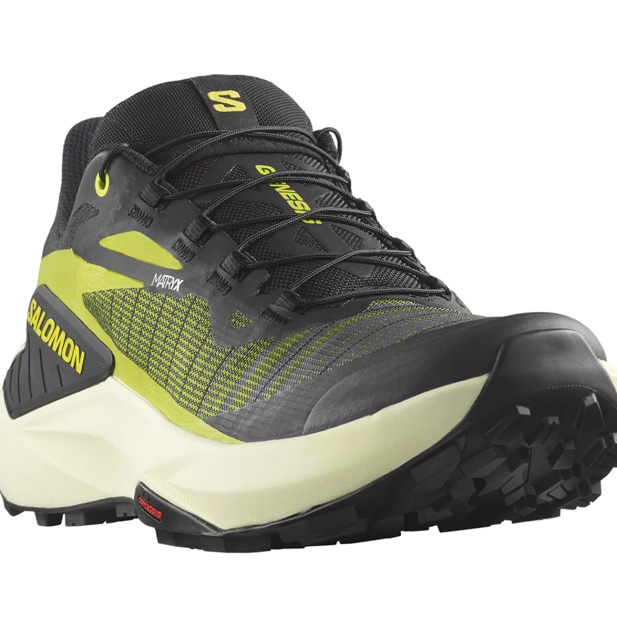 Salomon Genesis trail running shoes Black/Sulphur Spring/Transparent Yellow Hot