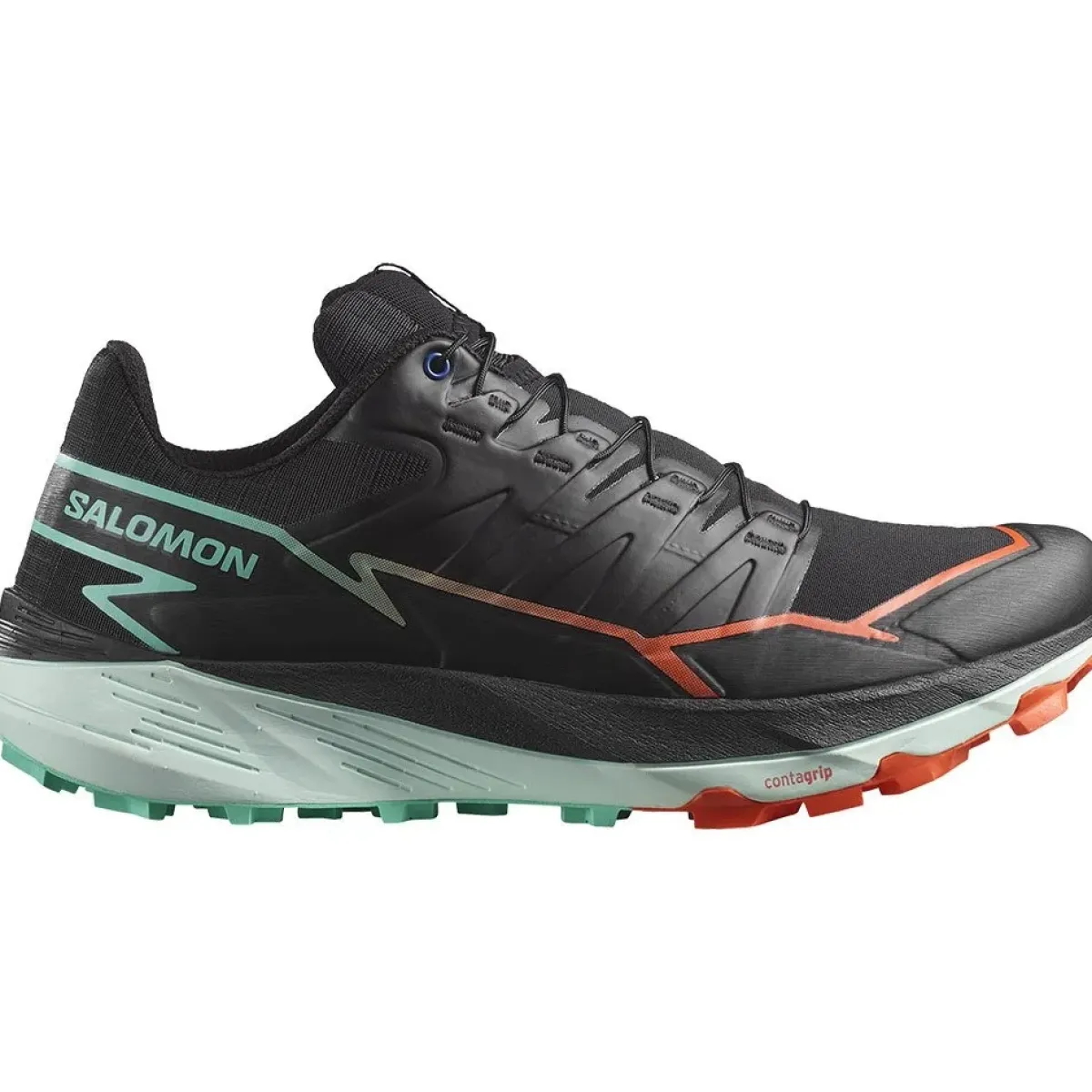 Salomon Thundercross trail running shoes Black/Cherry Tomato/Electric Green Clearance