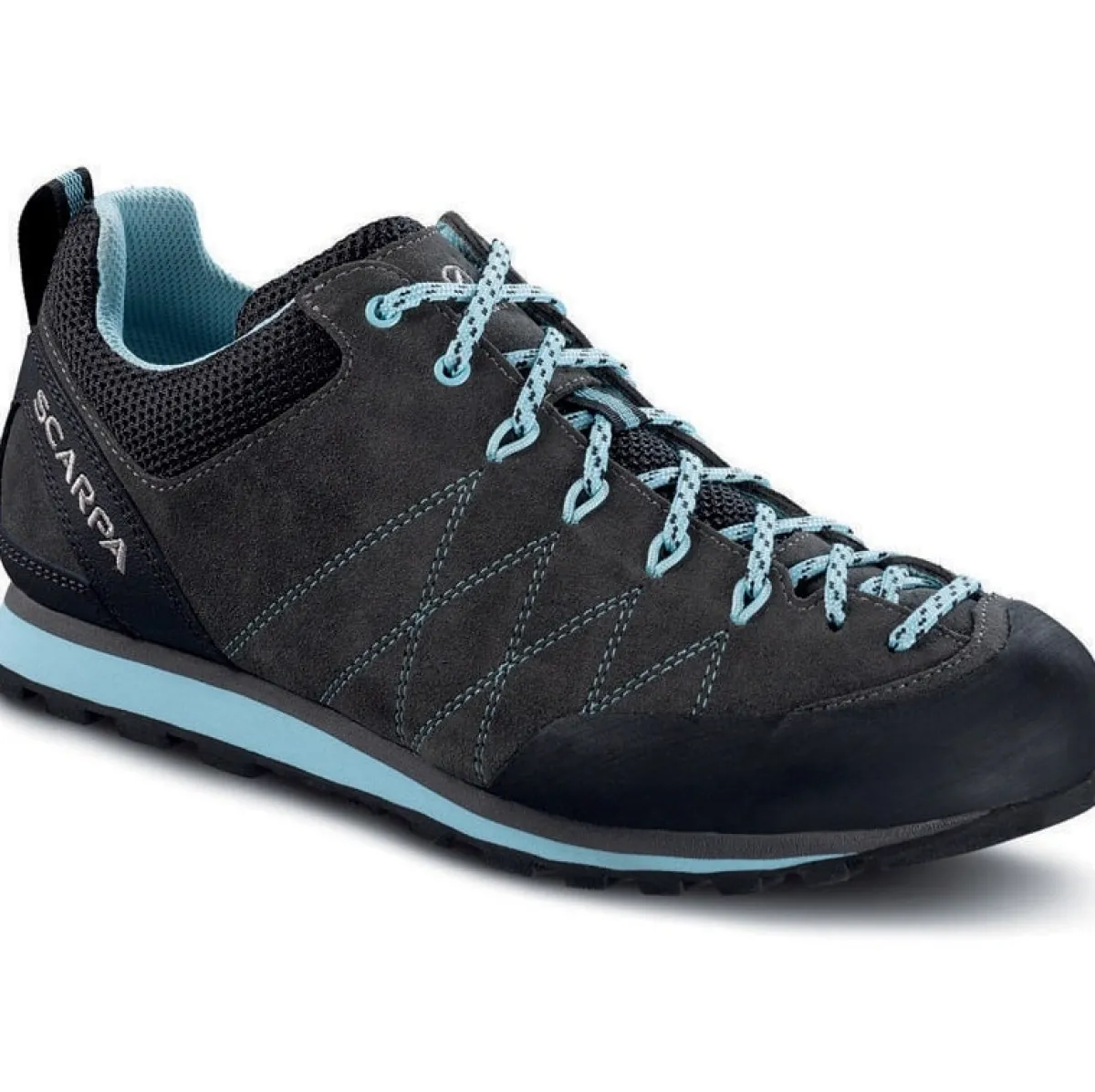 SCARPA Crux WMN women's approach shoes Shark- Blue Radiance-Gray Clearance