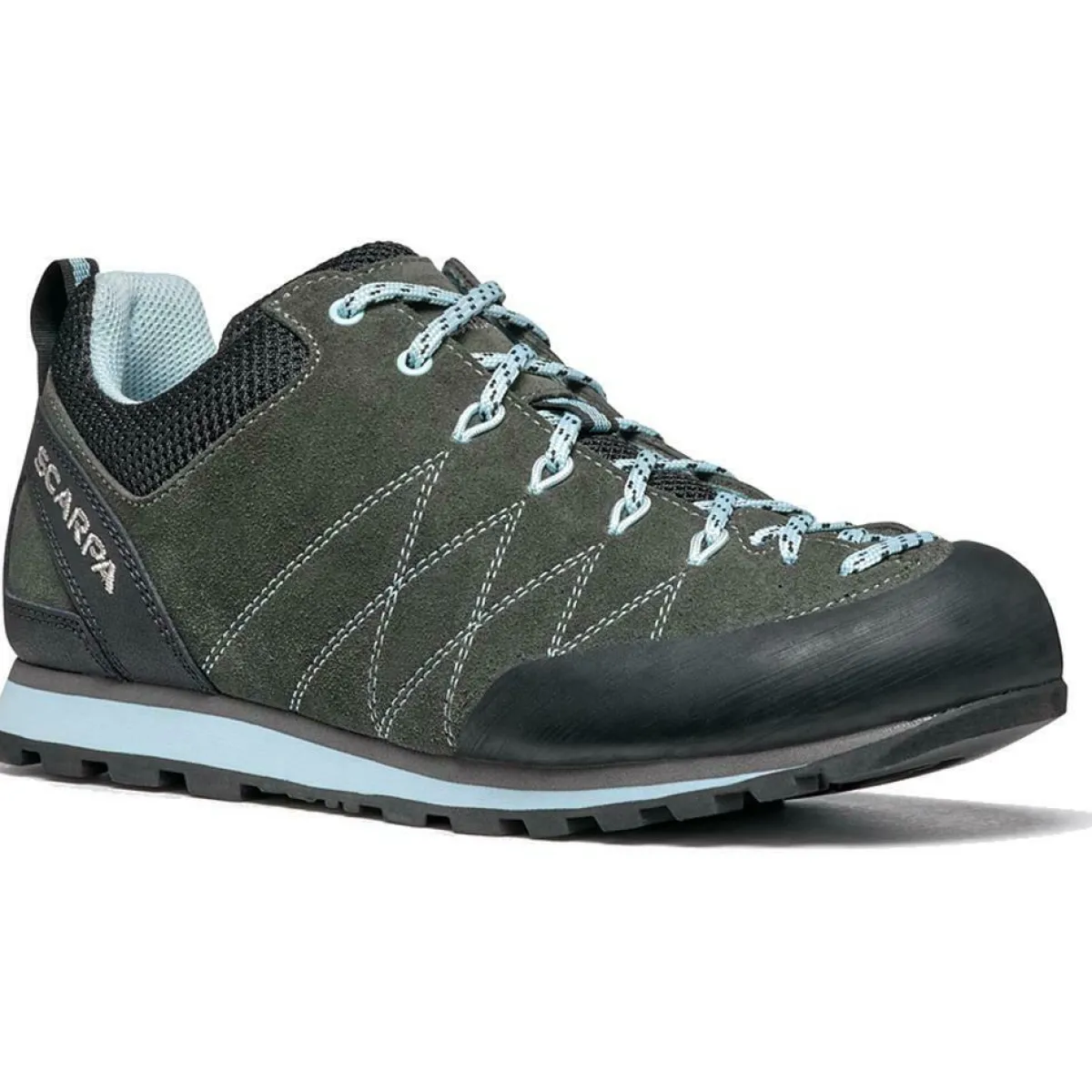 SCARPA Crux WMN women's approach shoes Shark- Blue Radiance-Gray Clearance