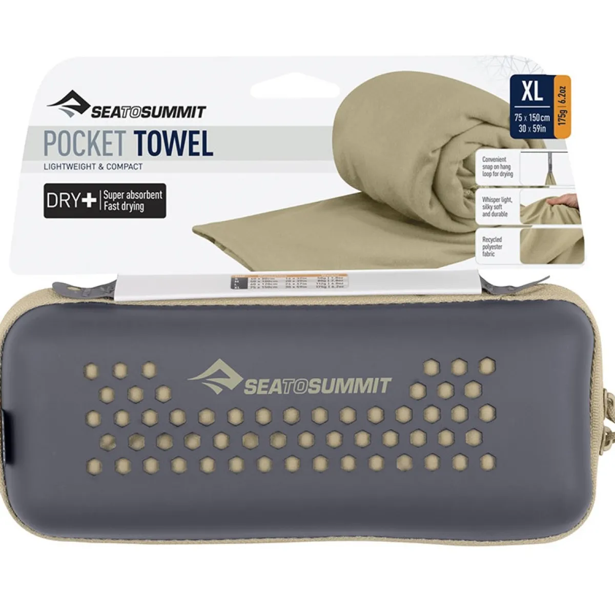 Sea To Summit Pocket Towel XL microfiber towel Desert Sale