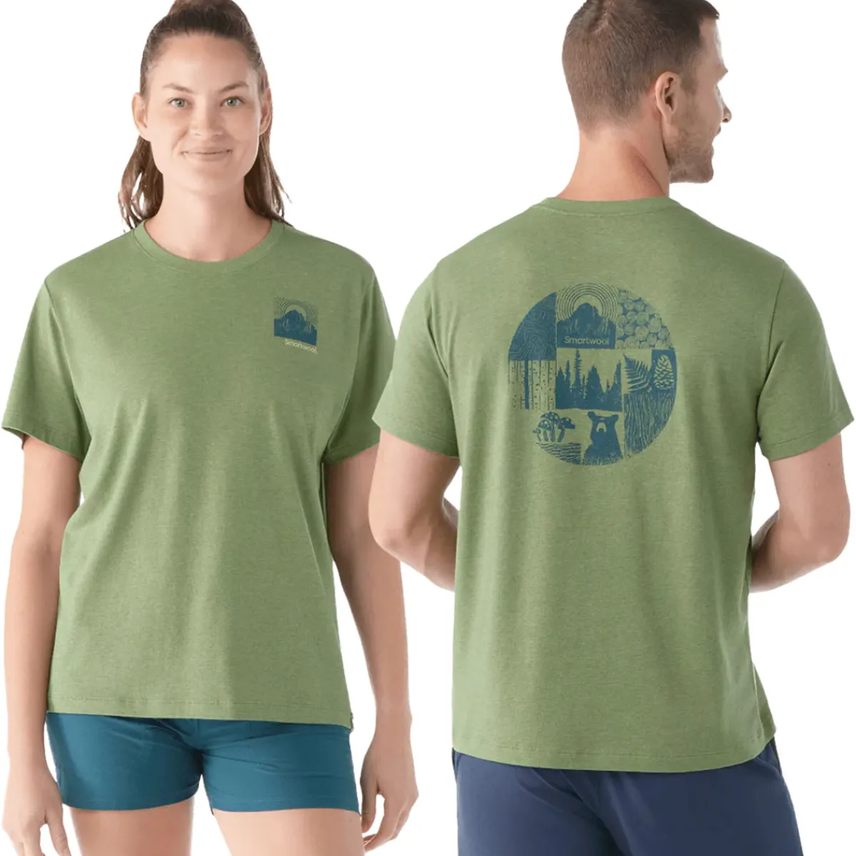 Smartwool Nature Things Graphic Short Sleeve Tee t-shirt Fern Green Online