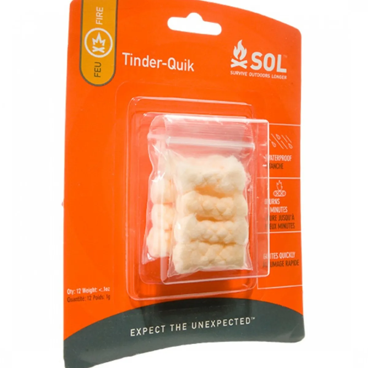SOL Tinder Quik 12-Pack campfire lighters Hot