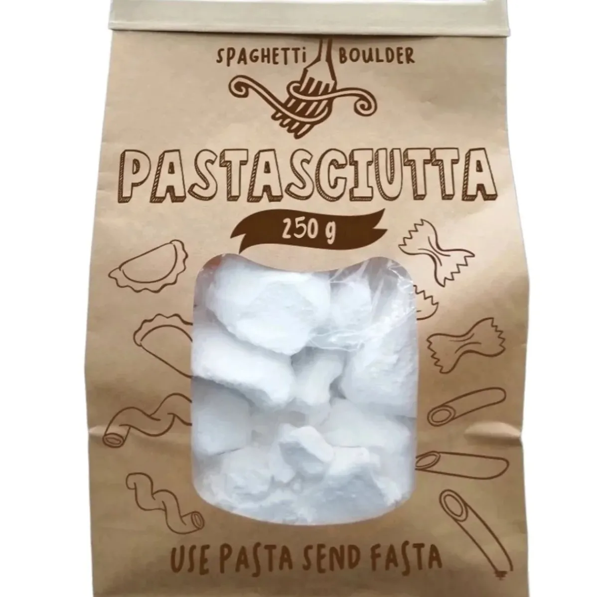 Rock Experience Spaghetti Boulder Pastasciutta crushed chalk New