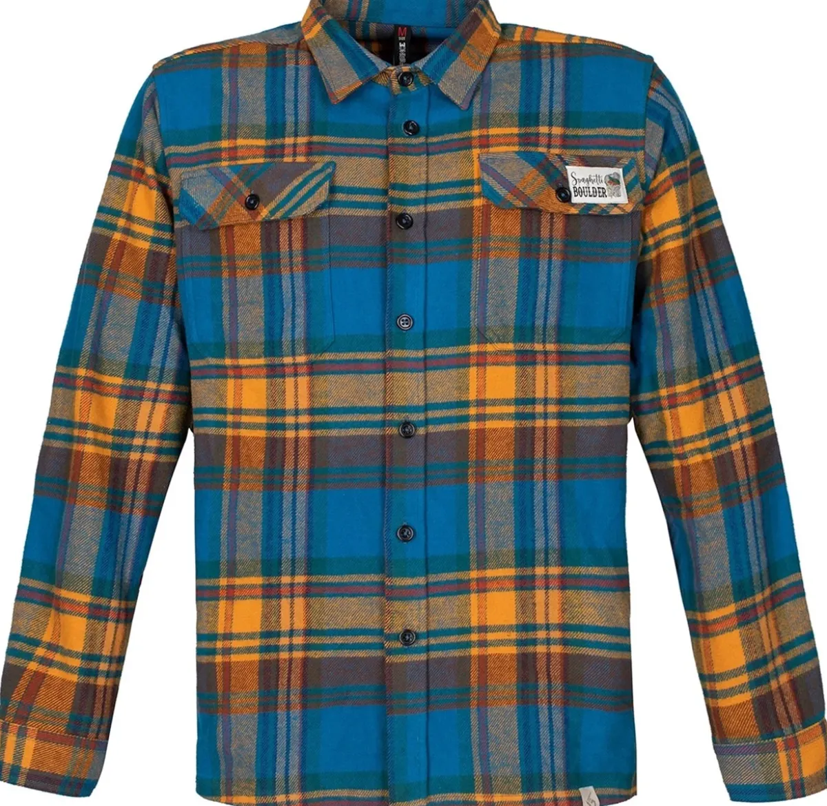 Rock Experience Spaghetti Boulder Tortello Men Shirt Blue/Orange Sale